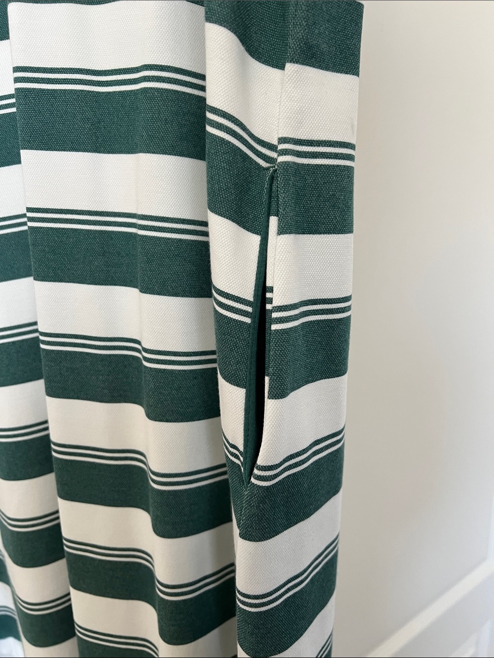 all in motion Green and White Sleeveless Striped Polo Midi Dress - Picture 2 of 4